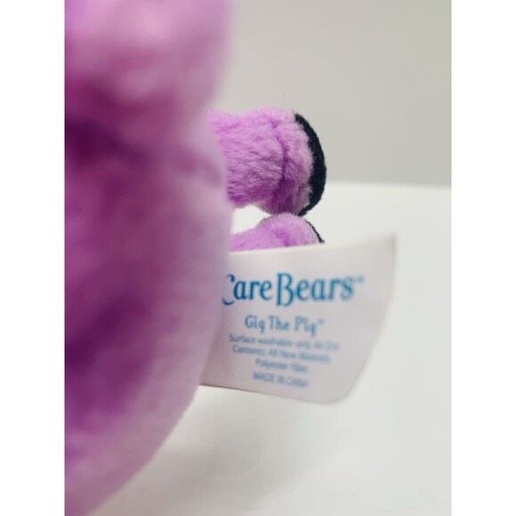 Care Bears Gig the Pig Purple Plush Stuffed Animal 2004 Play Along Toy w/ Tags - Picture 12 of 14
